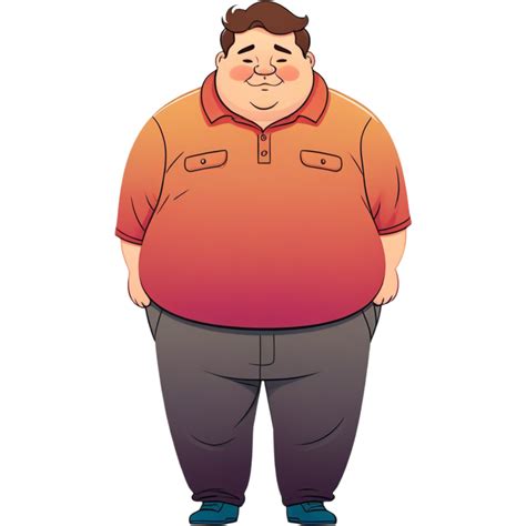 cartoon fat guy ai generative 31612046 png