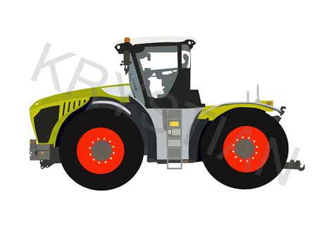 Farm Tractor Claas Svg Pdf Png Cut File Clipart Children Stencil