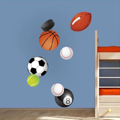 Sports Balls Wall Decal Murals Sports Stickers Primedecals