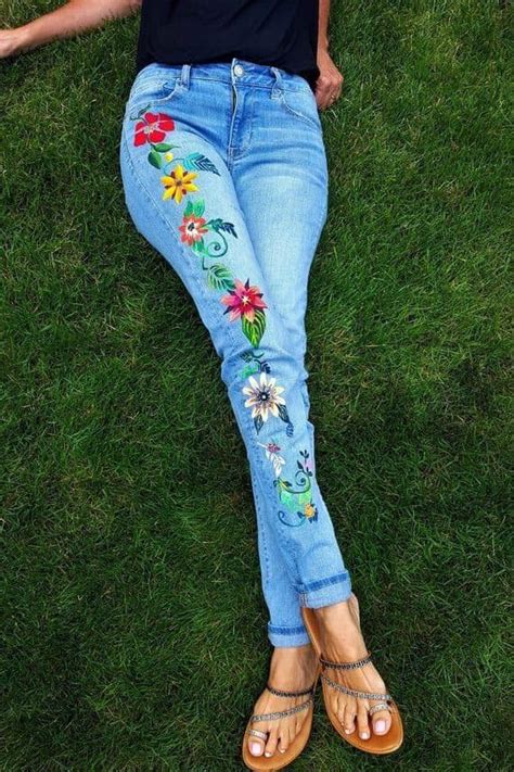 Denim Embroidery Embroidery On Clothes Diy Clothing Upcycle Clothes
