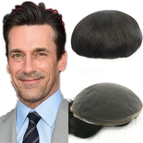 Nlw European Human Hair Toupee For Men With Soft Super Fine Swiss Lace