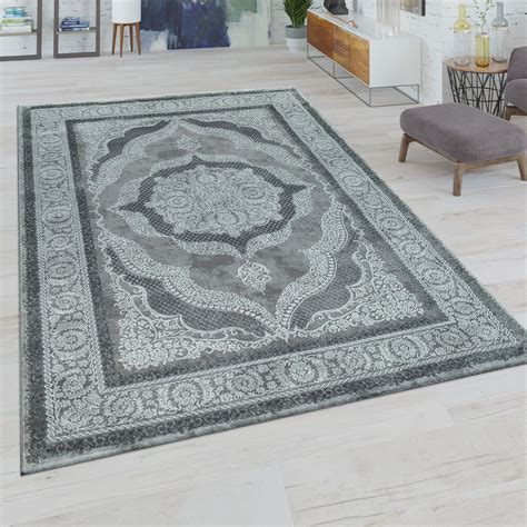 Ohne ornament teppich fehlt einfach etwas, denn sie sind das gewisse etwas, was das leben im. Kurzflor-Teppich Orient Ornamente Grau | TeppichCenter24