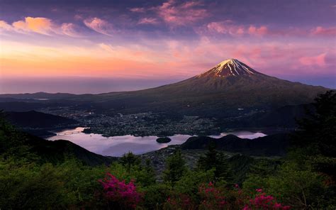 Fonds Décran Japon Fuji Volcan Montagne Matin 1920x1200 Hd Image
