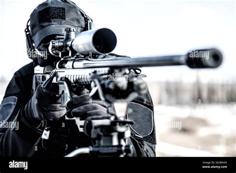 Swat Officer Sniper Rifle Stock Photos And Swat Officer Sniper Rifle