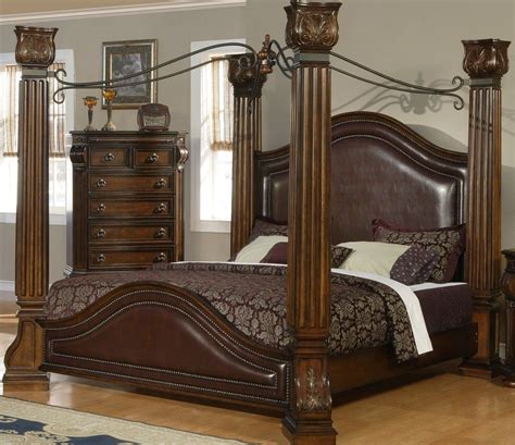 Four Poster Queen Size Bed Canopy Bedroom Sets Tuscan Bedroom Furniture Tuscan Bedroom