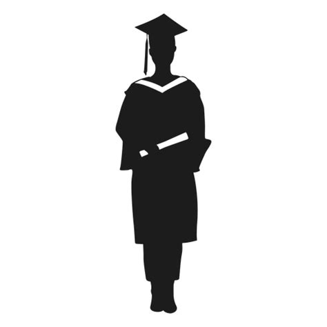 Female Graduate Holding Diploma Silhouette Transparent Png And Svg