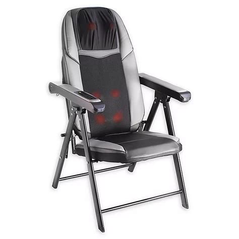 Bruntmore Adjustable Folding Shiatsu Massage Chair In Blackgrey Bed