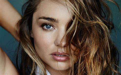 X Brunette Face Women Miranda Kerr Model Blue Eyes Wallpaper