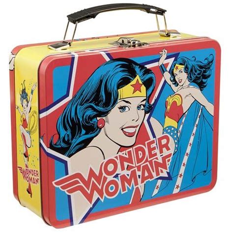 Wonder Woman Vintage Comic Large Tin Tote Wonder Woman Lunch Box