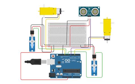 Circuit Design Arduino Dc Motor And Servo Motor Tinkercad