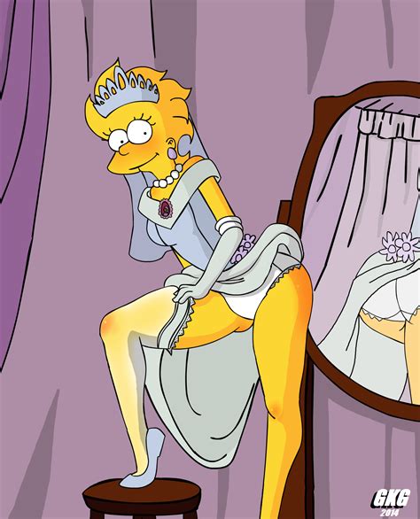 Rule 34 Aged Up Female Female Only Gkg Human Lisa Simpson Mirror Panties Skirt Lift Solo