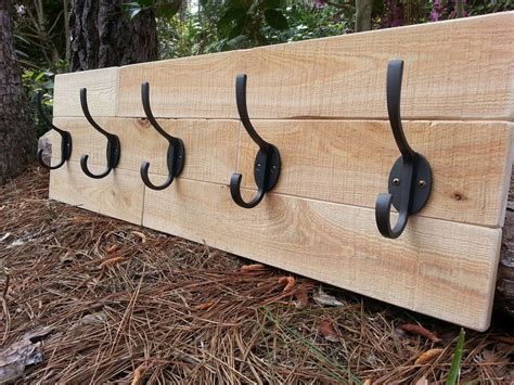 Wall mounted metal 6 hook rack, white at walmart and save. Rustic coat rack made from individual cypress planks ...