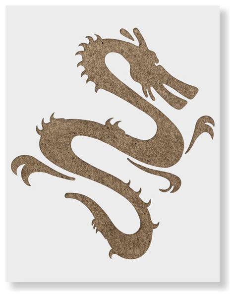 Art Supplies Dragon 4 Reusable Mylar Stencil Kids Art Supplies