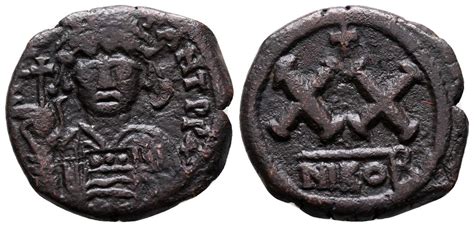 Tiberius Ii Constantine 578 582 Ad Half Follis Of