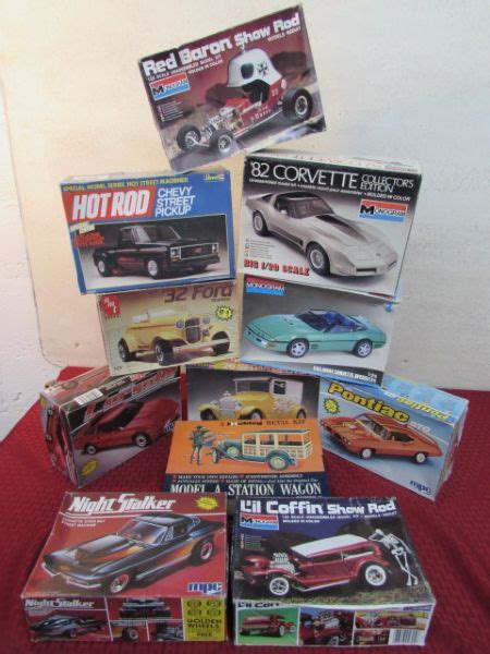 Lot Detail Eleven Vintage Plastic And Metal Model Car Kits