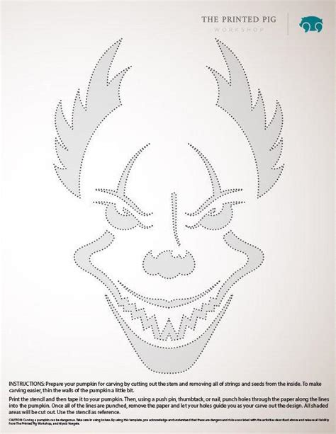 Printable Pennywise Stencil Customize And Print