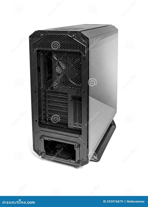 Open System Unit Case With Fans Of A Personal Computer Stock Image