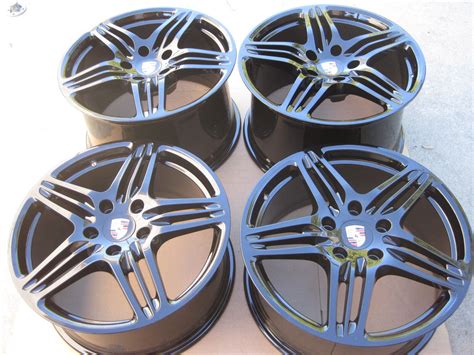 19 Nw Oem Factory Porsche 997 Black Edition Forged Turbo Wheels 911