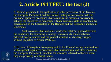 Article 194 Tfeu On Energy Angus Johnston University College And Faculty