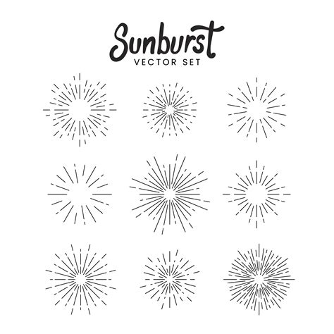 Sunburst Design Set Download Free Vectors Clipart Graphics And Vector Art