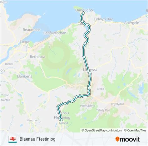 Transport For Wales Route Schedules Stops And Maps Blaenau Ffestiniog