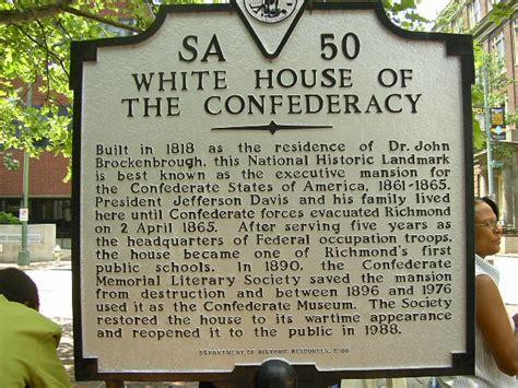 White House Of The Confederacy Richmond Virginia Marker Flickr