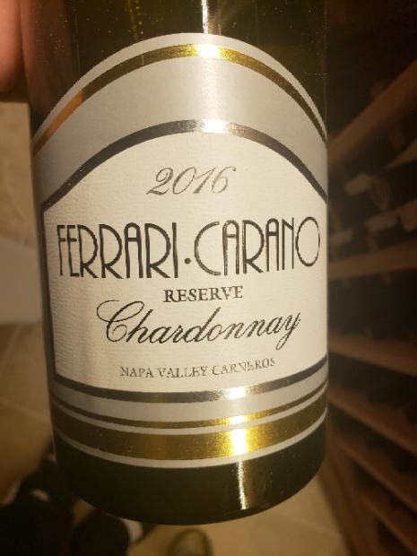 Ferrari carano 2016 reserve chardonnay. 2016 Ferrari-Carano Chardonnay Reserve, USA, California, Napa / Sonoma, Carneros - CellarTracker