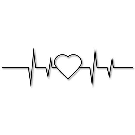 Electrocardiograma Negro Con Corazón Png Dibujos Corazón Cardiograma