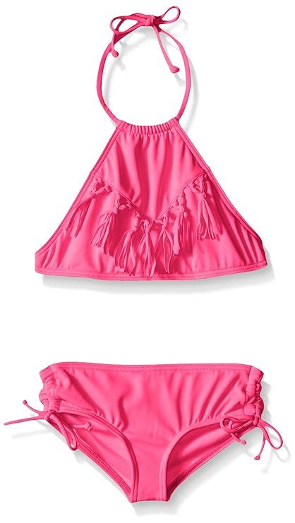 Buy Billabong Big Girls Sol Searcher Halter Swim Suit Pop Pink 12 At