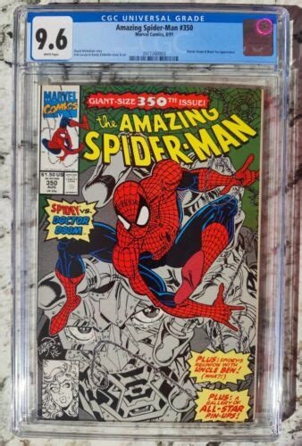 Amazing Spider Man 350 Cgc 96 Marvel 891 Dr Doom Black Fox Fresh Case