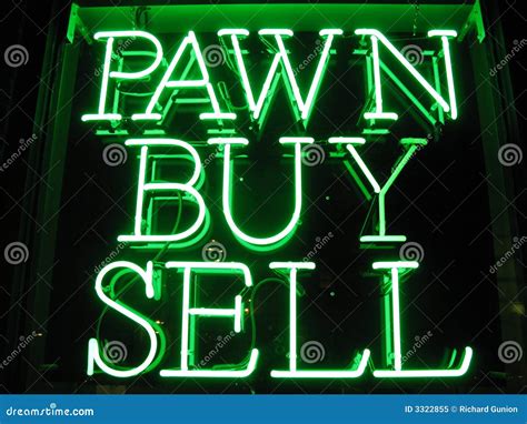 Neon Pawn Shop Sign Stock Image Image Of Shop Loan Lending 3322855