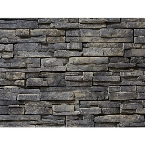 Clipstone Prostack 8 Sq Ft Ash Manufactured Stone Veneer In The Stone