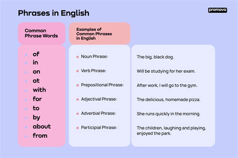 Types Of Phrases Promova Grammar