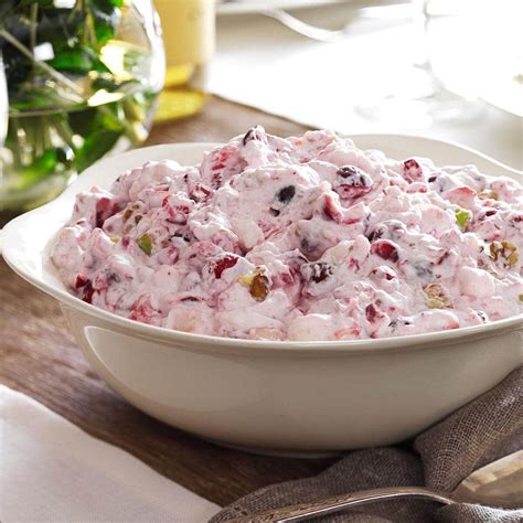 My entire picky family devoured this fruit salad. Creamy Cranberry Salad Recipe | Taste of Home