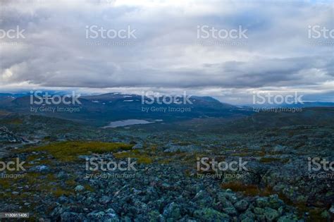 Scenery From Top Of Saana Mountain In Finnish Lapland Stock Photo