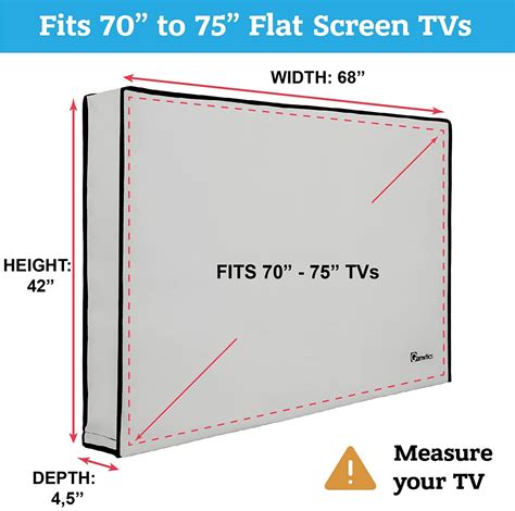 Fits Most Tv Mounts And Stands 50 Garnetics Outdoor Tv Cover 48 Grey 49