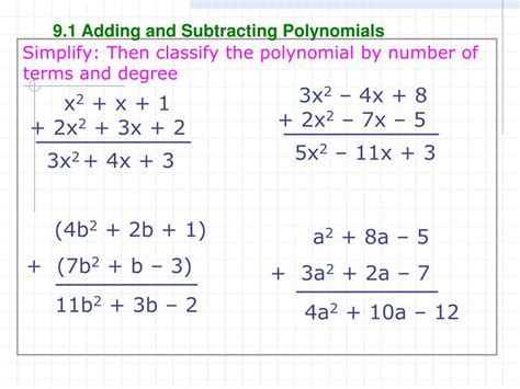 PPT - 9.0 Classifying Polynomials PowerPoint Presentation, free ...