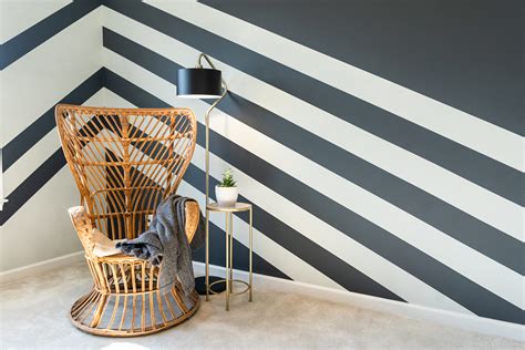 Funky Interior Stripes Painted In Loudoun County Home Manor Works