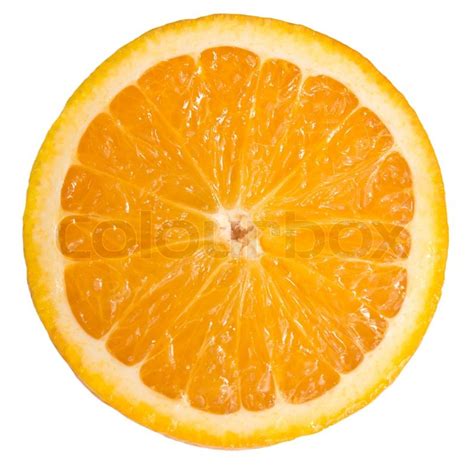 Orange Slice Isolated On White Stock Image Colourbox