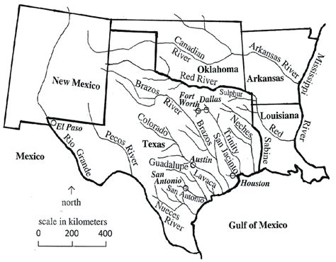 Map Of Texas Rivers Map