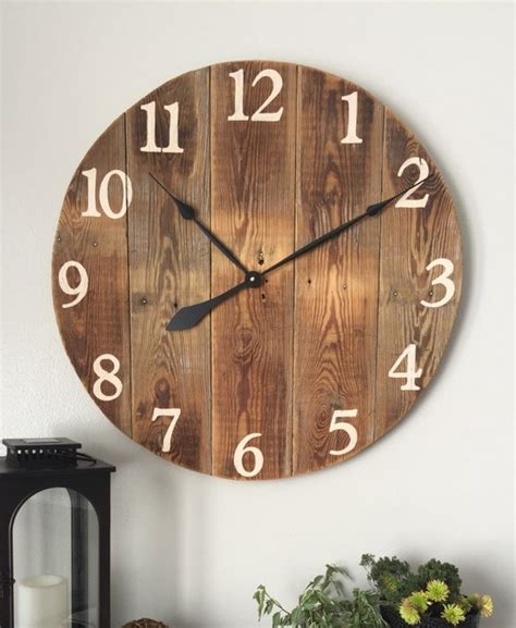 Natural Wooden Wall Clock Rustic Wall By Woodlanecreationsllc