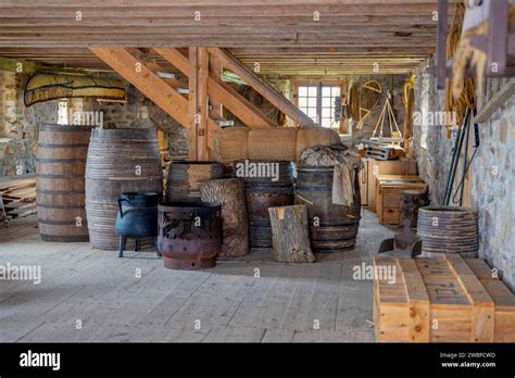 Fortress Louisburg inside camp Sydney Canada Stock Photo - Alamy