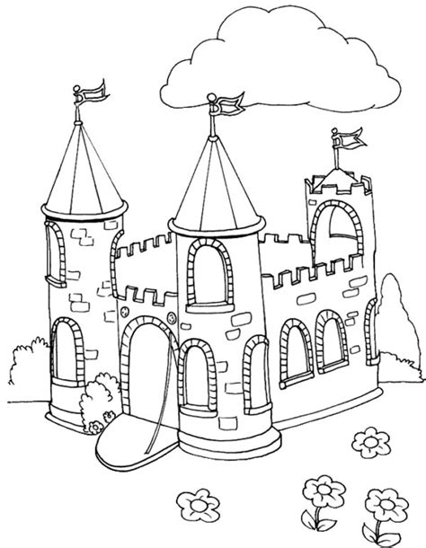 Picture Of Medieval Castle Coloring Page Kids Play Color