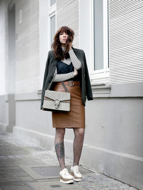 Skirt Tumblr Brown Leather Skirt Pencil Skirt Belt