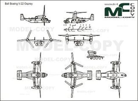 Bell Boeing V 22 Osprey 2d Drawing Blueprints 20758 Model Copy