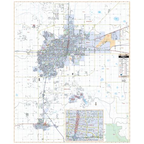 Amarillo Tx Wall Map Shop City And County Maps