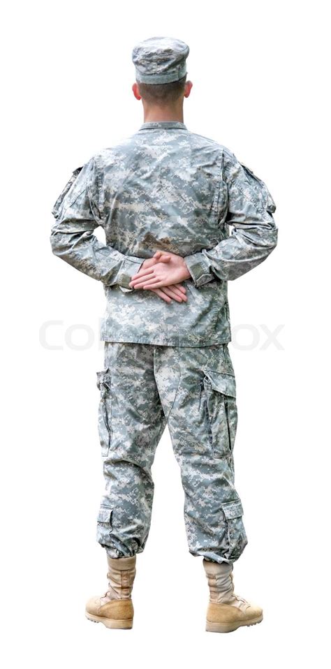 Us Army Soldier In Parade Rest Position Stock Image Colourbox
