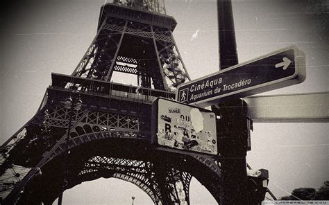 Hd En Blanco Y Negro Torre Eiffel Paris Francia Negro Blanco