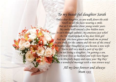 Poem For Daughter On Her Wedding Day From Mother Mothersf