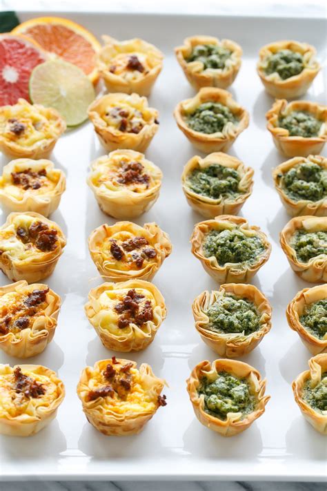 Mini Quiche Bites With Phyllo Crust Love And Olive Oil